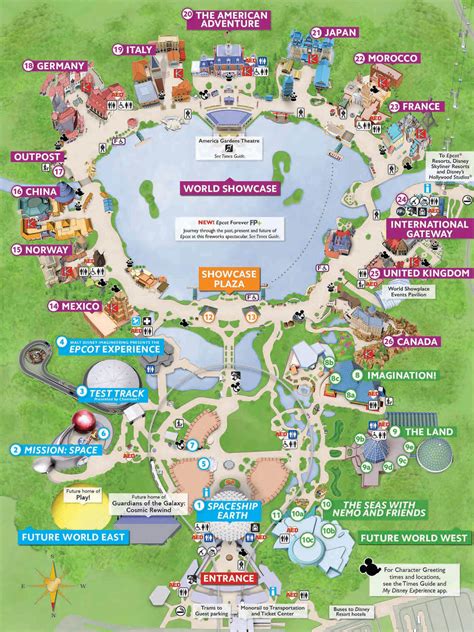 Updated Epcot Guide Map Showcases Future Projects (Space 220, PLAY ...