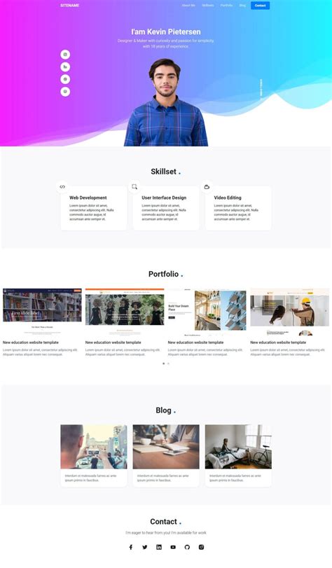 Bootstrap Portfolio Templates