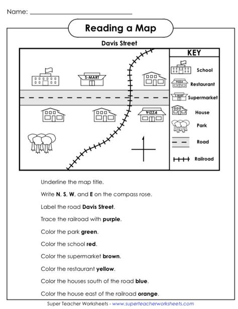 OUR ENGLISH CLASS: Reading a map worksheets | Map skills worksheets ...