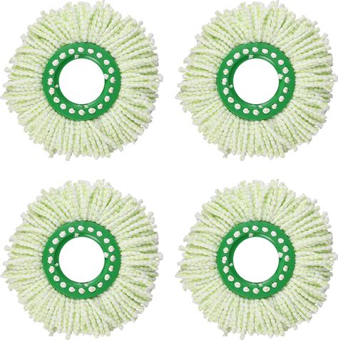 4-Pack Libman Tornado Spin Mop Replacement Heads, Washable Microfiber ...