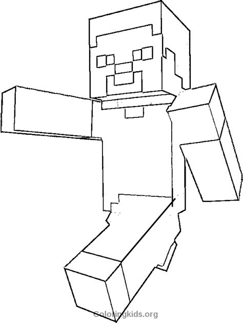 Minecraft Steve Face Coloring Pages