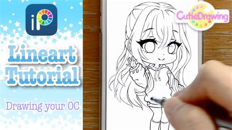 How I draw Lineart with ibisPaint X /Drawing your OC #04/Step by step ...