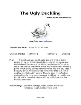 The Ugly Duckling - Small Group Reader's Theater by WonbyOne | TpT