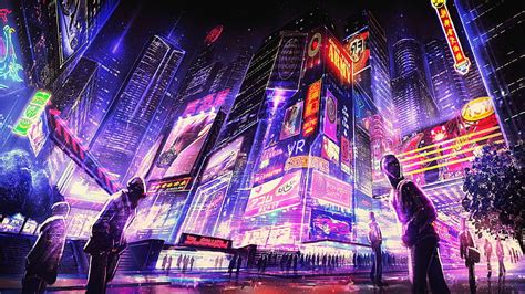 Free download | HD wallpaper: night, cyberpunk, futuristic city ...