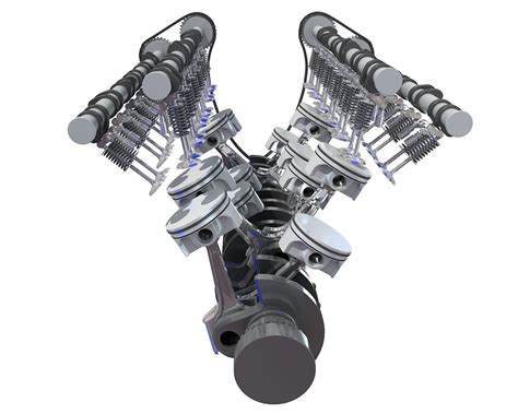 V12 Engine Cylinders Animation 3D model animated rigged | CGTrader