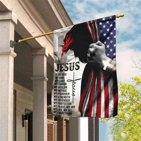 Jesus Is My Everything Christian Flag Garden Flag Double Sided House ...