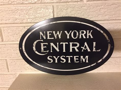 New York Central Railroad Logo Steel Train Sign New 14" x 9" | eBay