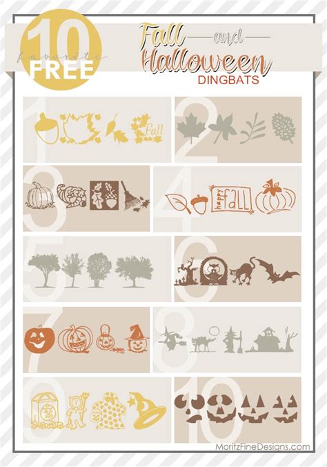 Fall & Halloween Dingbat Fonts | Free Font Friday