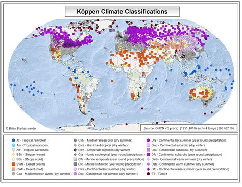 Brian B's Climate Blog: Global Köppen Climate Classifications