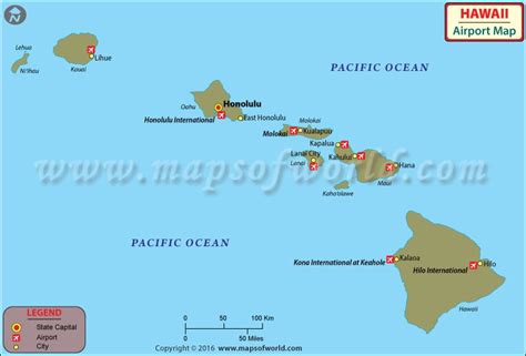 Airports In Hawaii Map – Map Vector