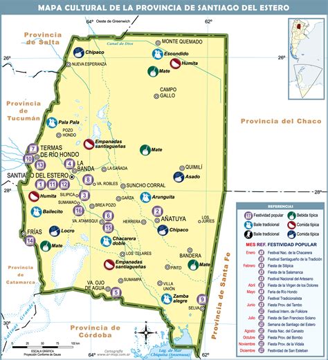 Cultural map of the Province of Santiago del Estero | Gifex