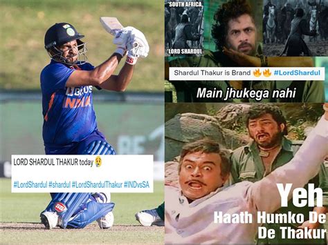 Shardul viral memes | Shardul Thakur Ind vs SA 1st ODI Allu Arjun's ...