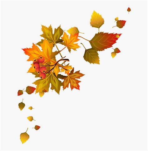 Fall Leaves Corner Border, HD Png Download , Transparent Png Image ...