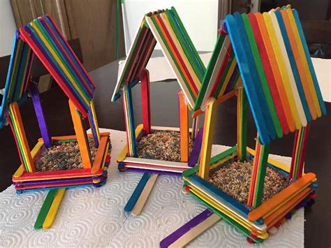 Popsicle Stick Bird Houses