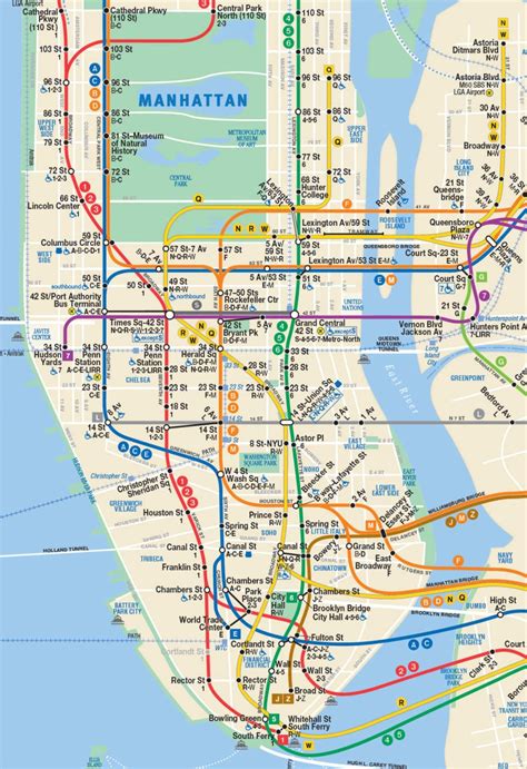 Map New York Subway - New York on a Map