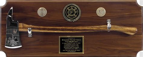 Firefighter Axe Commemorative Plaque Award Fire Department Transparent PNG