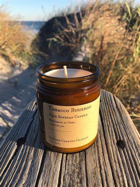 Tobacco Bourbon Candle Gifts for Him Man Candles Tobacco Candles ...