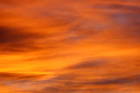 Brilliant Orange Sunset Clouds – Photos Public Domain