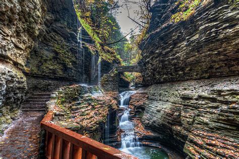 Watkins Glen Gorge - Autumn Rain Photograph by Chad Dikun | Fine Art ...