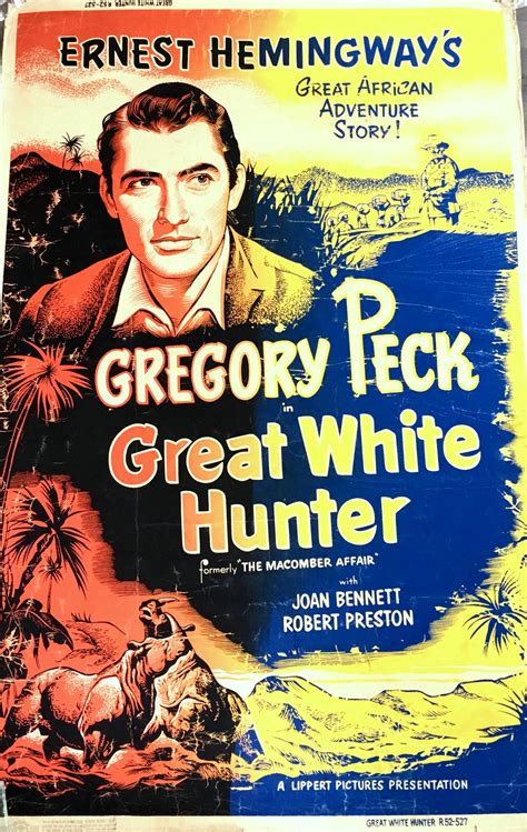 1952 Original Full Size Movie Poster Ernest Hemingway's, "Great White ...