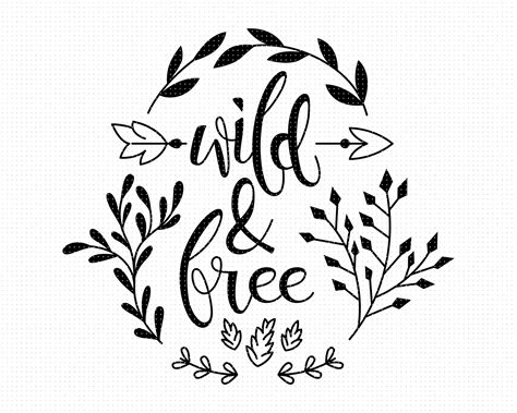 Wild and Free Quote Svg Wild and Free Png Hand Lettering - Etsy ...