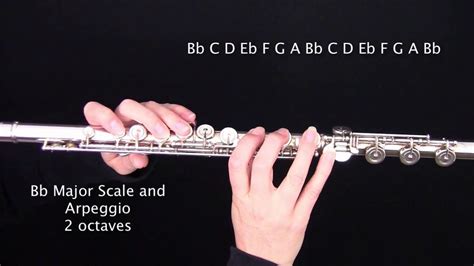 How to play the B flat Major Scale and Arpeggio on the Flute: Learn ...