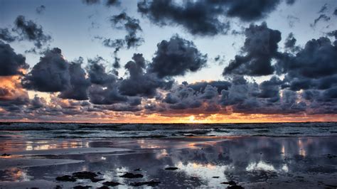 Cloud Horizon Ocean During Sunrise 4K HD Nature Wallpapers | HD ...