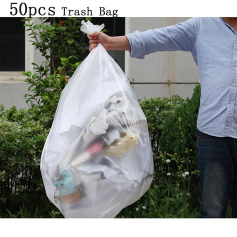 50pcs Trash Bags Large Capacity Trash Bag Disposable Thickened Storage ...