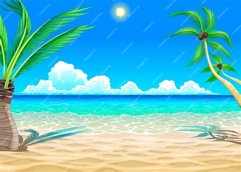 Cartoon Beach Background