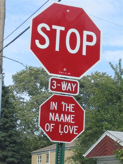 Funny stop sign 2 | In the Chicago suburb of Oak Lawn. Chica… | Flickr