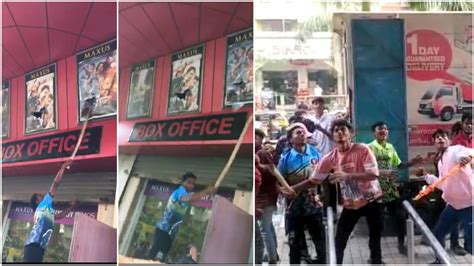 Bhayandar: Bajrang Dal members ransack Maxus Cinemas screening 'Pathaan ...