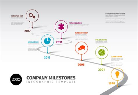 Timeline template with icons ~ Other Presentation Software Templates ...