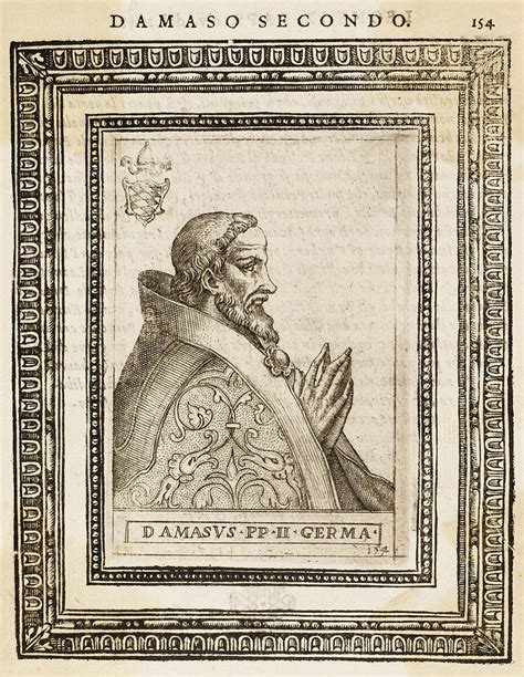 Pope Damasus II (poppo) Date Drawing by Mary Evans Picture Library - Pixels