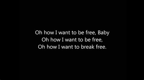 Queen - I want to break free Lyrics - YouTube