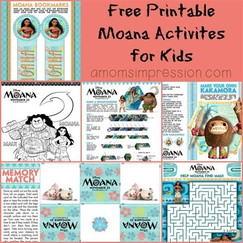 Fun and Free Moana Activities for Kids- A Mom's Impression | Recipes ...