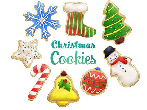 Christmas Cookies Clipart. Instant Digital Download. Sugar - Etsy New ...