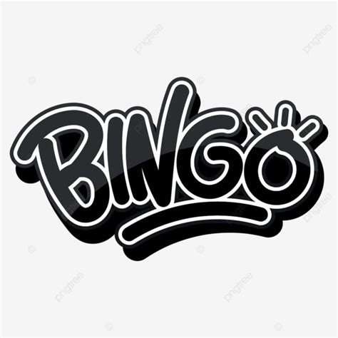 Black Bingo Text Vector, Black, Bingo, Text PNG and Vector with ...