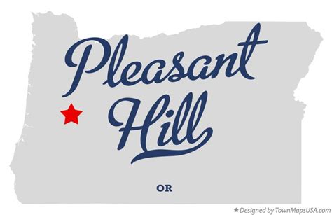 Map of Pleasant Hill, OR, Oregon