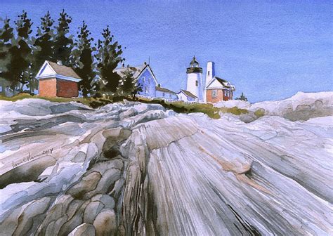 Pemaquid Point Lighthouse Bristol Maine. Dramatic view of | Etsy ...