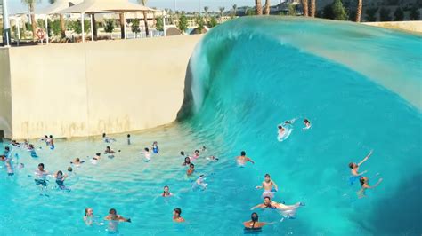 wave pool BREAKS and floods water park... - YouTube