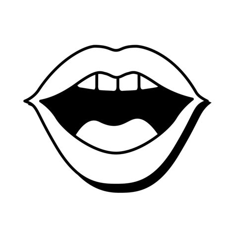 Pop art mouth with tongue and teethline style 2482879 Vector Art at ...