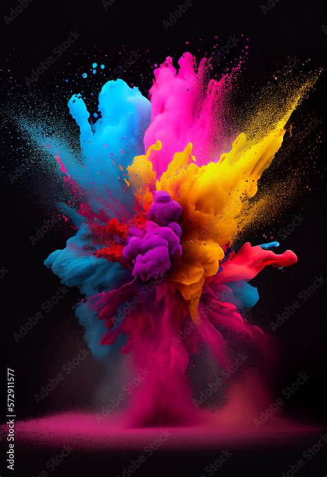 color splash background holi festival created by generative ai Stock ...