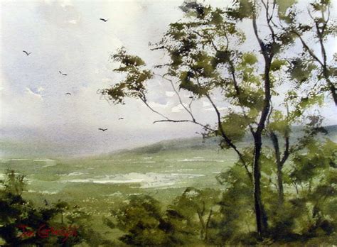 Free watercolor painting landscape demonstrations: How to watercolour