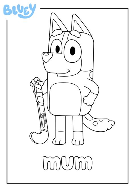 Print Your Own Colouring Sheet Of Bluey's Mum Chilli