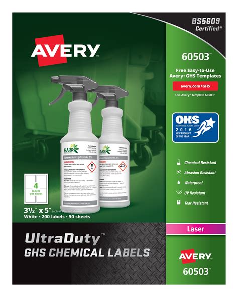 avery ultraduty ghs chemical labels for laser printers waterproof uv ...