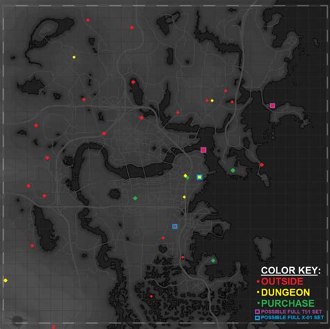 Fallout 4 Power Armor Frames Locations With Map