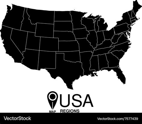 United states map Royalty Free Vector Image - VectorStock