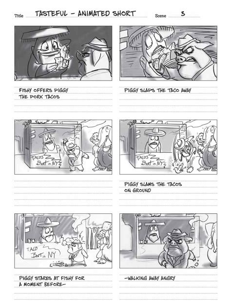 Pixar Storyboard Template