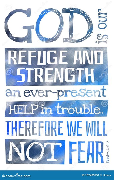 God Is Our Refuge And Strength Psalm 46:1-2 - Poster With Bible Text ...