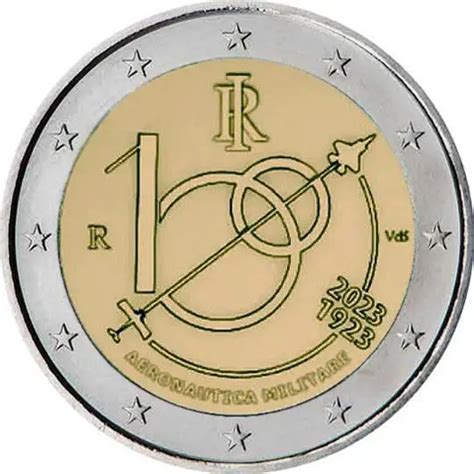 Italy 2 Euro Coin - 100 Years of the Italian Air Force 2023 - Coincard ...